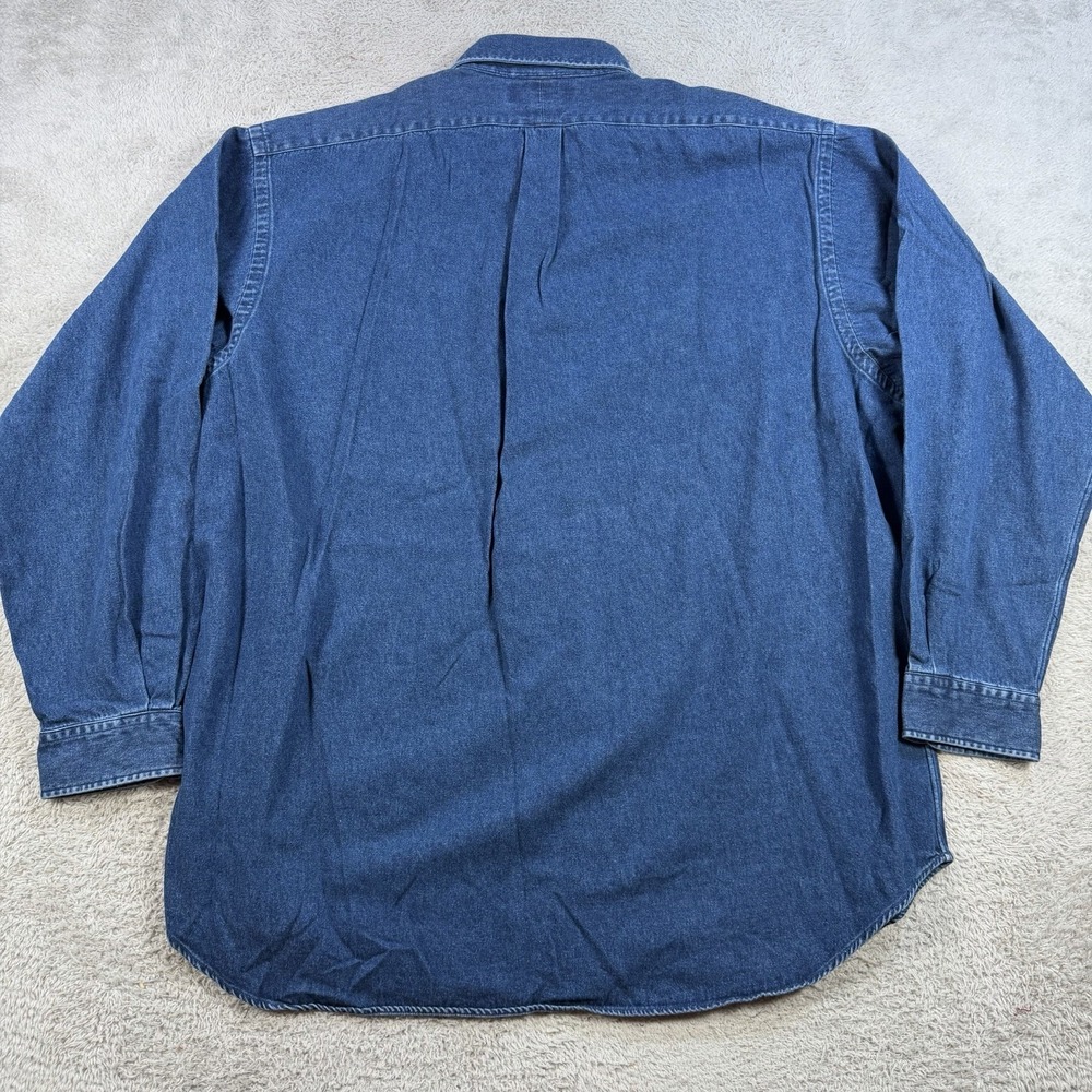 Polo Ralph Lauren Shirt Mens 2XL Blue Denim Blaire Long Sleeve Button Down Pony - Picture 8 of 9